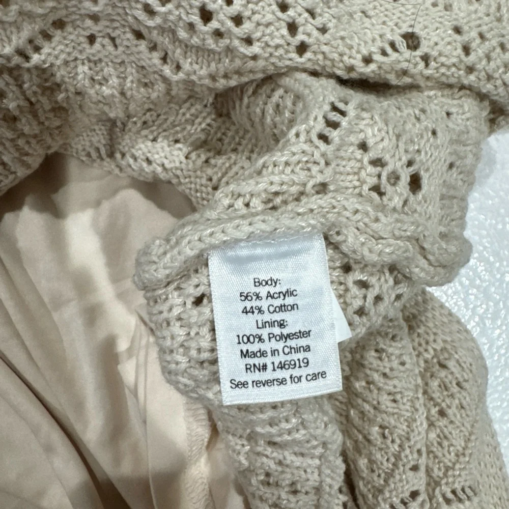 LC Lauren Conrad Cream Crochet Midi Dress - Picture 10 of 10